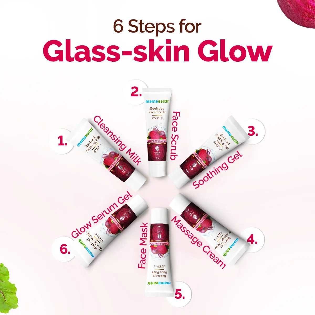 Beetroot Hydraful Facial Kit with 6 Products for Every Skincare Step-10ml Each - Image 4