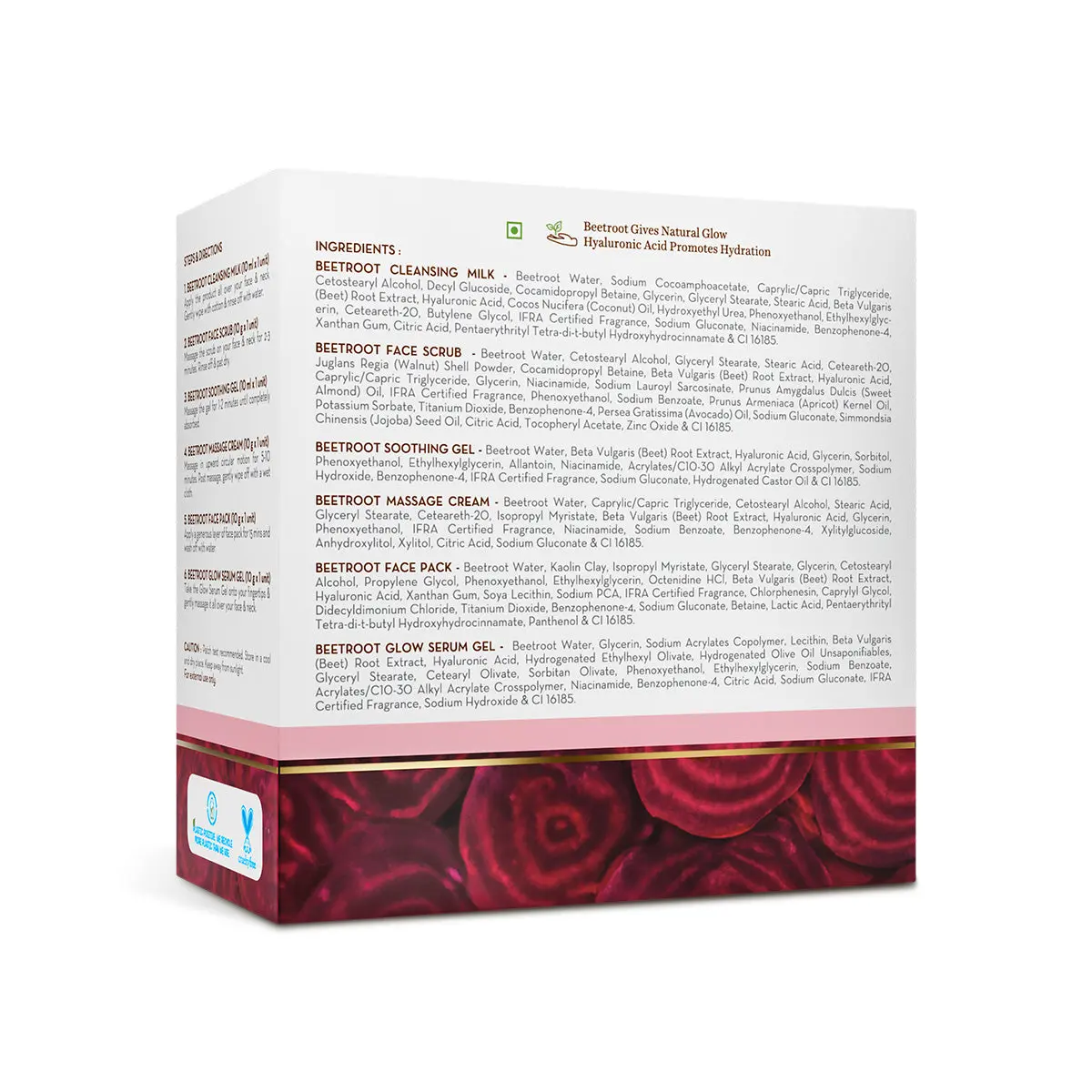 Beetroot Hydraful Facial Kit with 6 Products for Every Skincare Step-10ml Each - Image 7