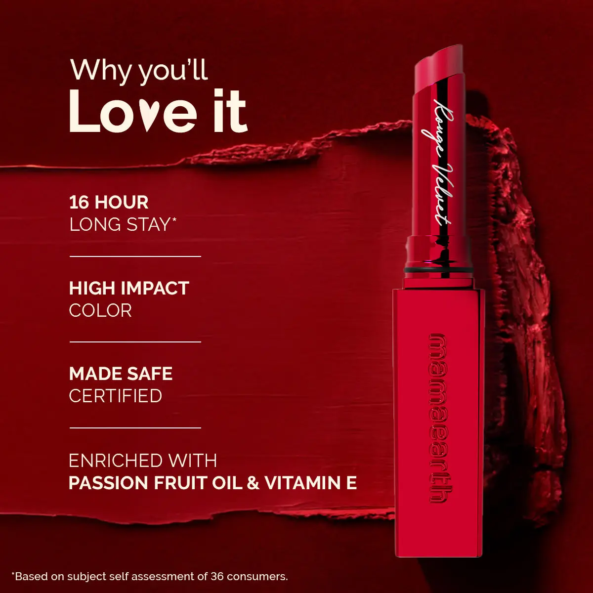 Luxe Matte Long Stay Lipstick 01 Rouge Velvet - Image 3