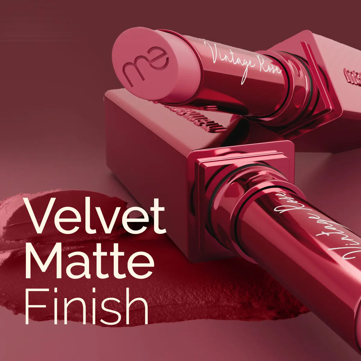 Luxe Matte Long Stay Lipstick 02 Vintage Rose - Image 5