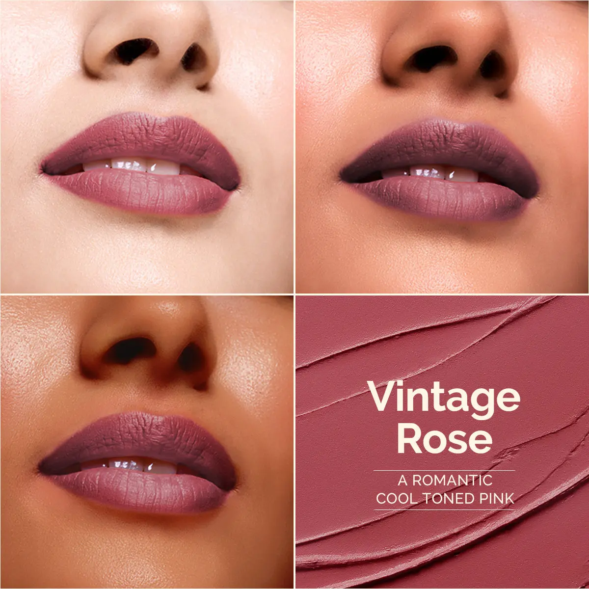 Luxe Matte Long Stay Lipstick 02 Vintage Rose - Image 7