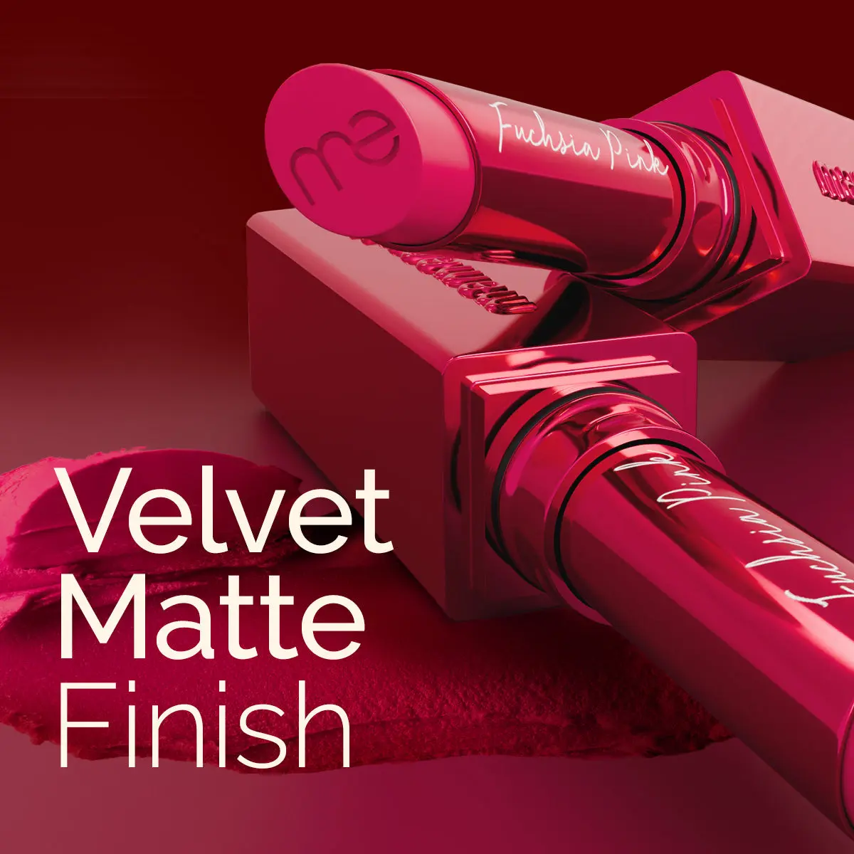 Luxe Matte Long Stay Lipstick 05 Fuchsia Pink - Image 5