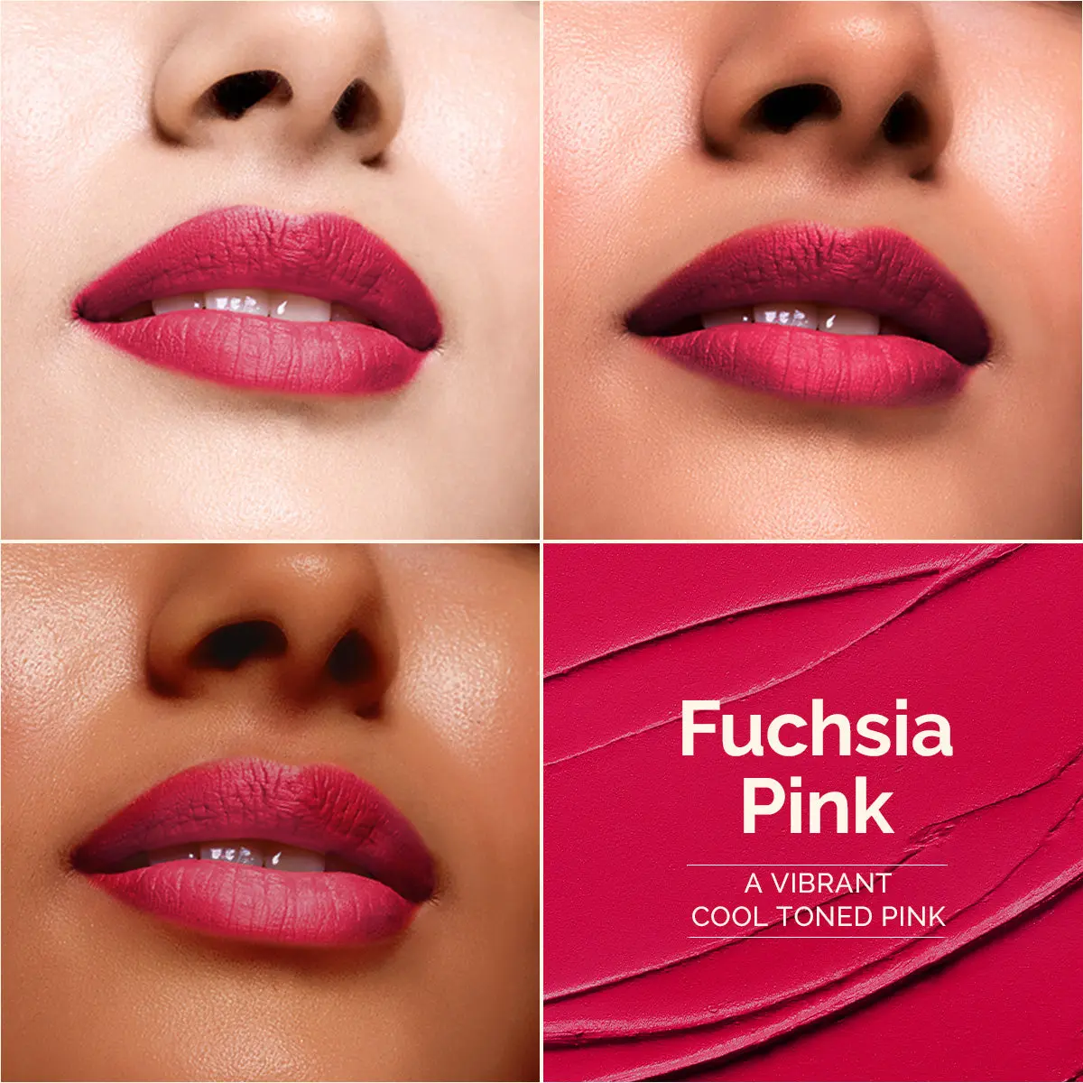 Luxe Matte Long Stay Lipstick 05 Fuchsia Pink - Image 7