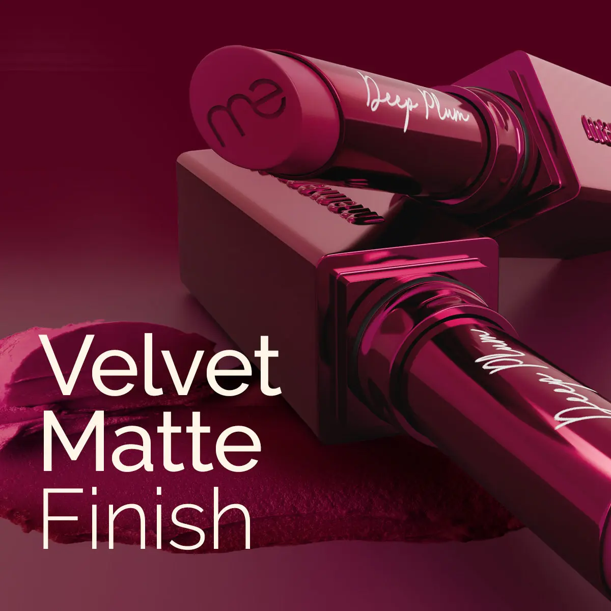 Luxe Matte Long Stay Lipstick 08 Deep Plum - Image 5
