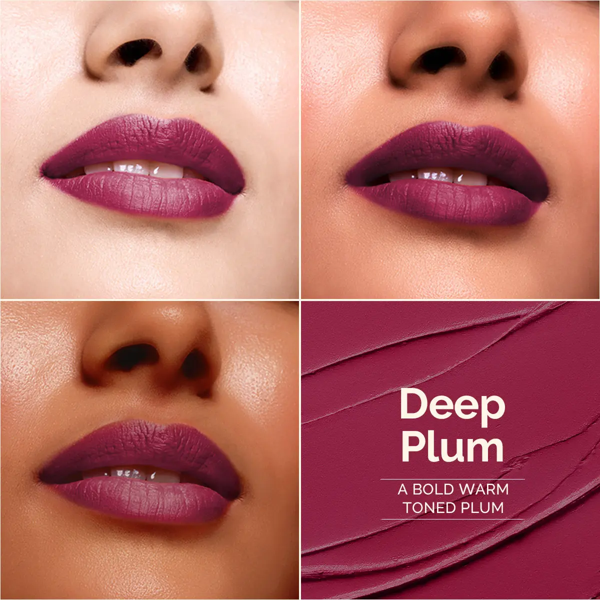 Luxe Matte Long Stay Lipstick 08 Deep Plum - Image 7