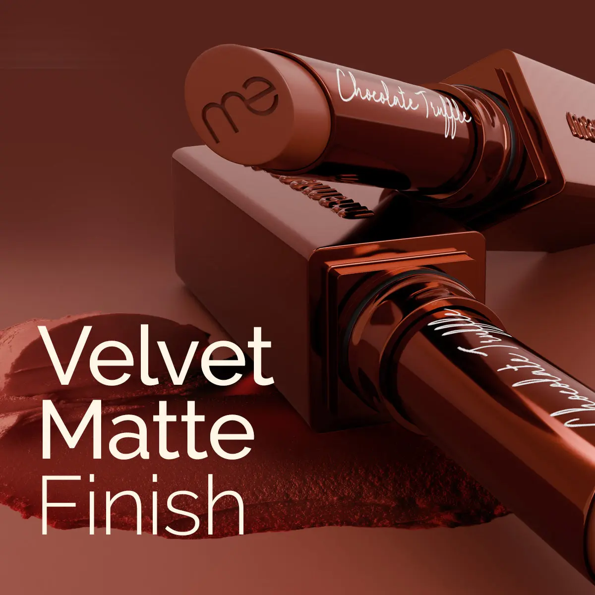Luxe Matte Long Stay Lipstick 09 Chocolate Truffle - Image 5