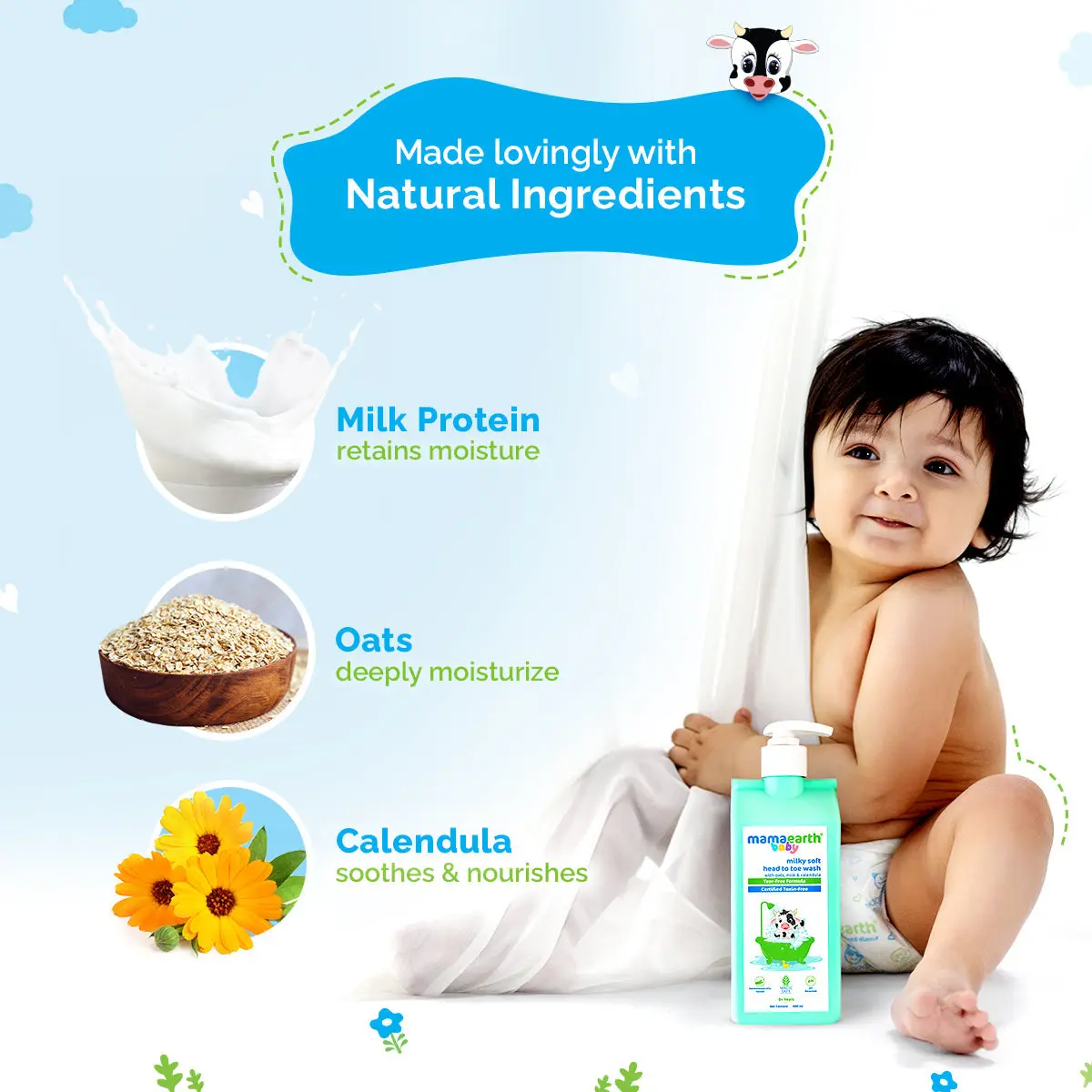 Mamaearth Baby MilkySoft Head To Toe Wash - Image 3