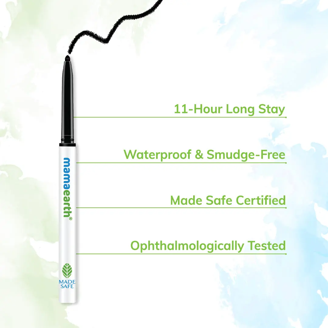 Mamaearth Blocked Charcoal Black Long Stay Kajal - Image 3