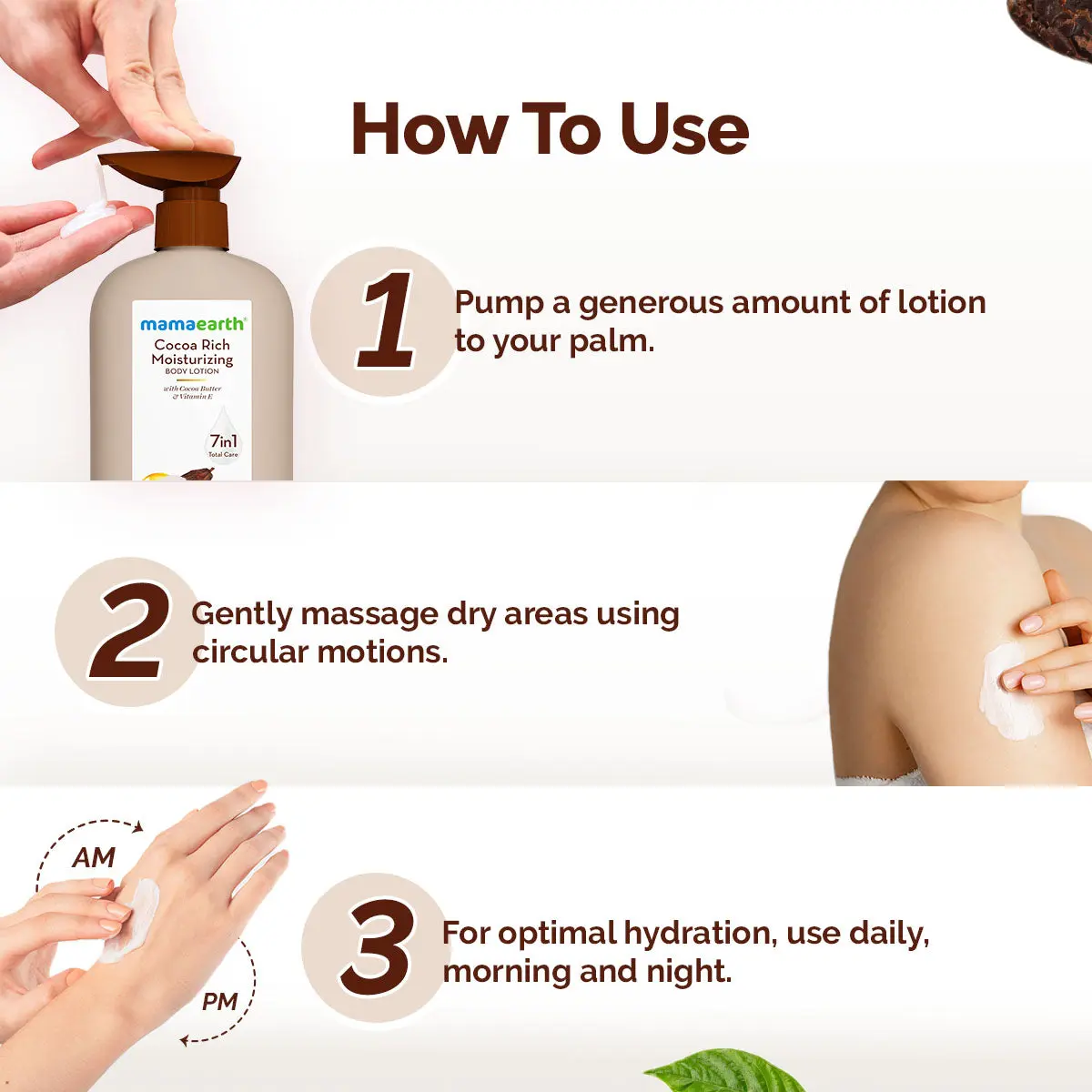 Mamaearth Cocoa Rich Moisturizing Body Lotion 400 ml - Image 5