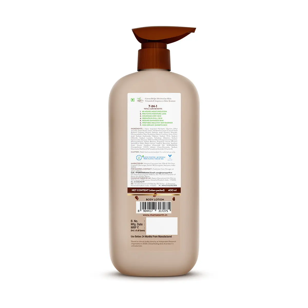 Mamaearth Cocoa Rich Moisturizing Body Lotion 400 ml - Image 8