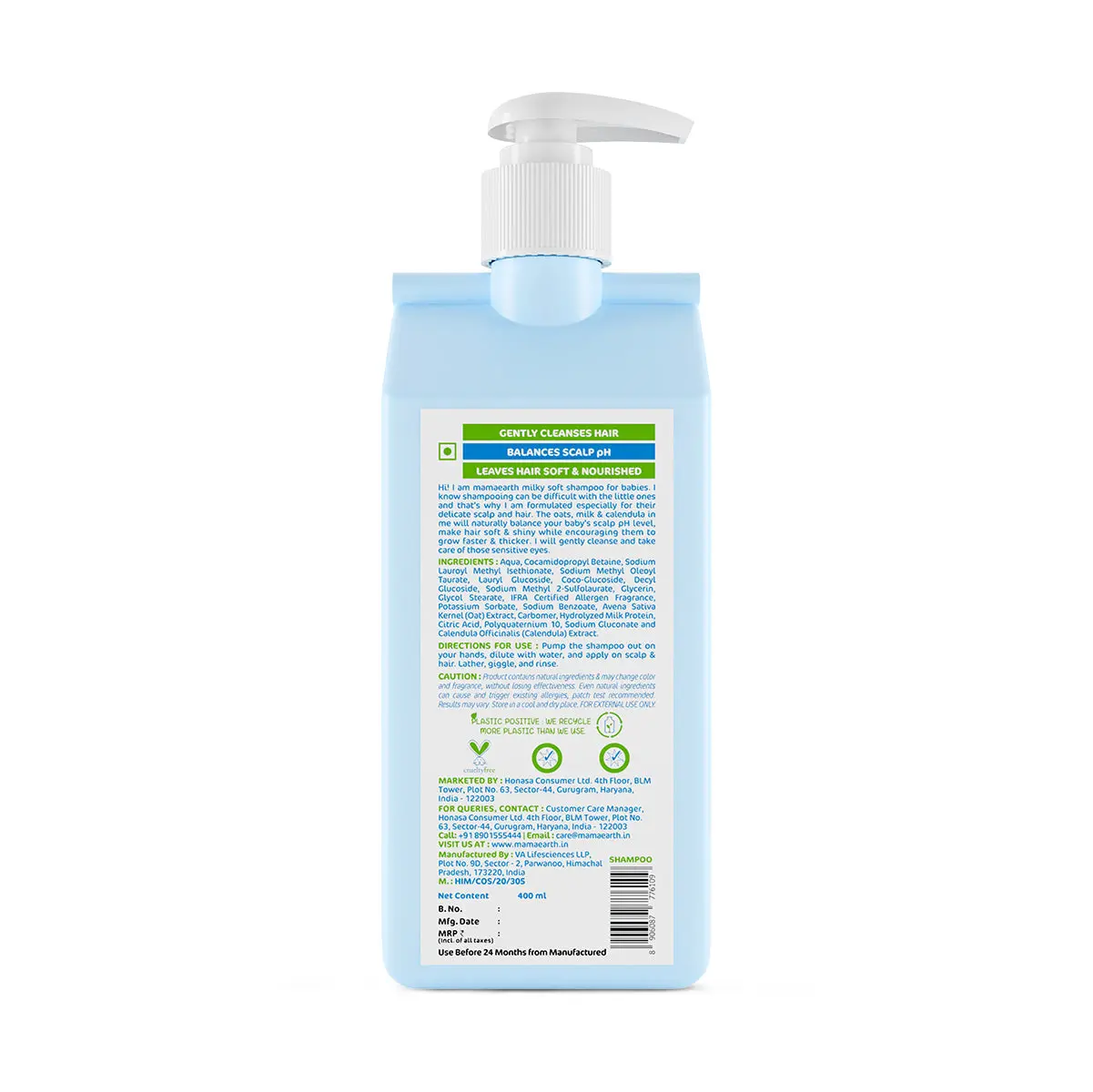 Mamaearth Milky Soft Shampoo For Babies 400 ml - Image 8