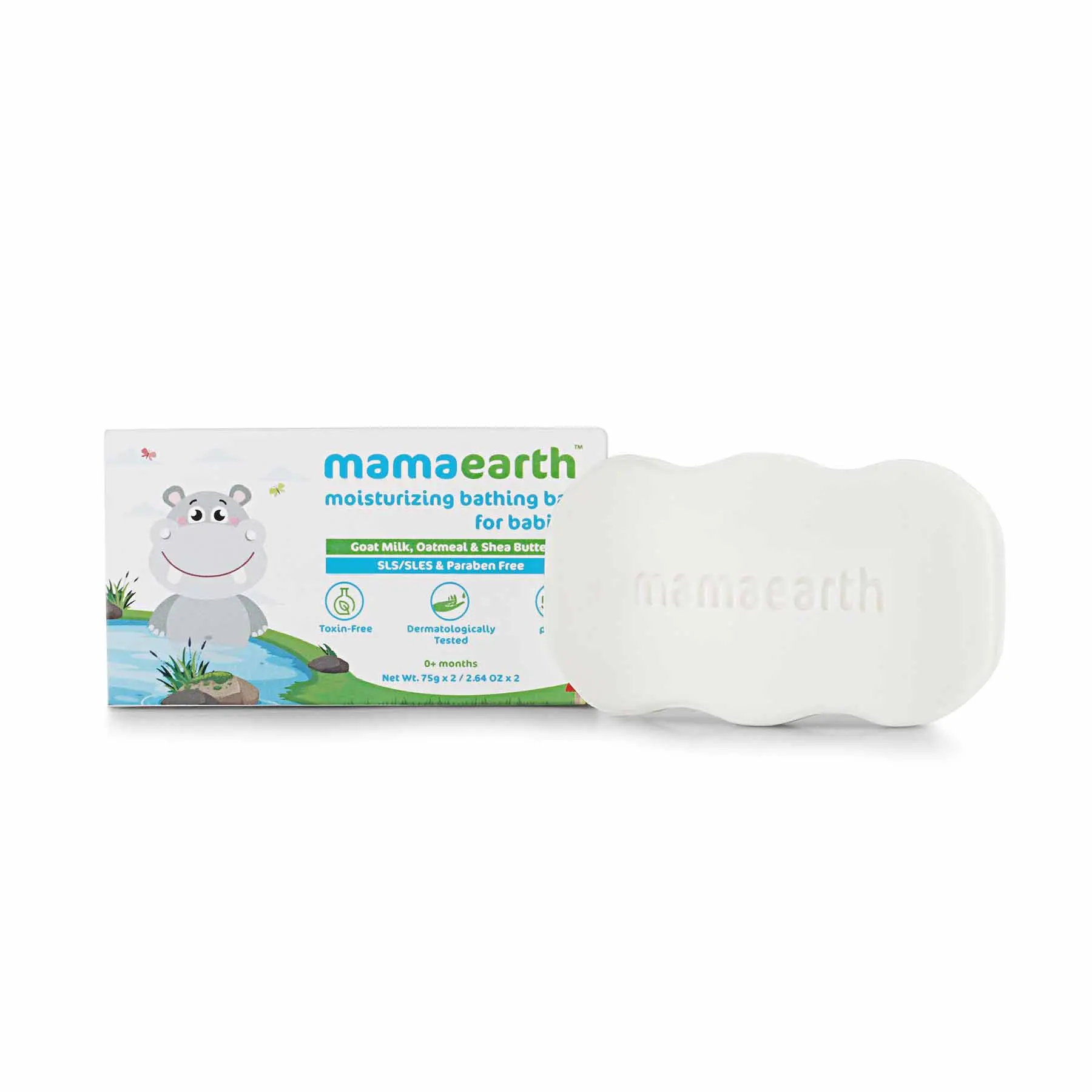 Mamaearth Moisturizing Bathing Bar Soap For Babies pack of 2 (75g each) - Image 4