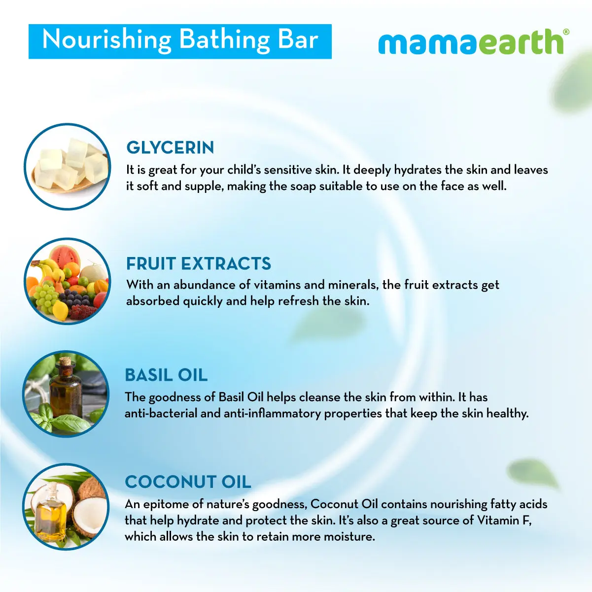 Mamaearth Nourishing Bathing Bar For Kids 5 Soaps in One Pack (75g Each) - Image 4