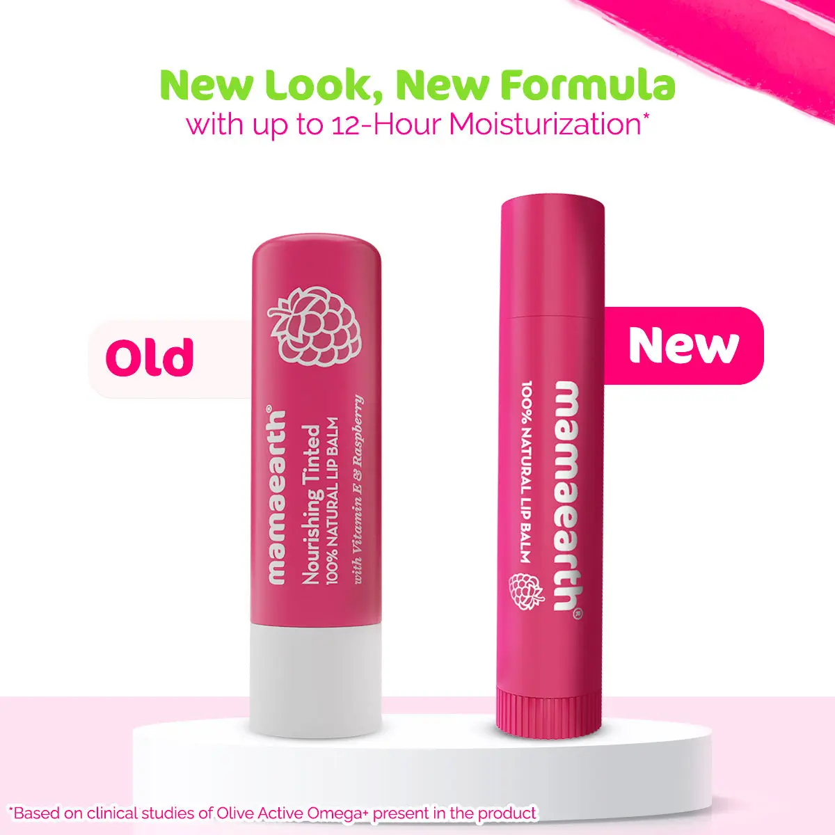 Mamaearth Nourishing Tinted 100% Natural Lip Balm with Vitamin - Raspberry - Image 3
