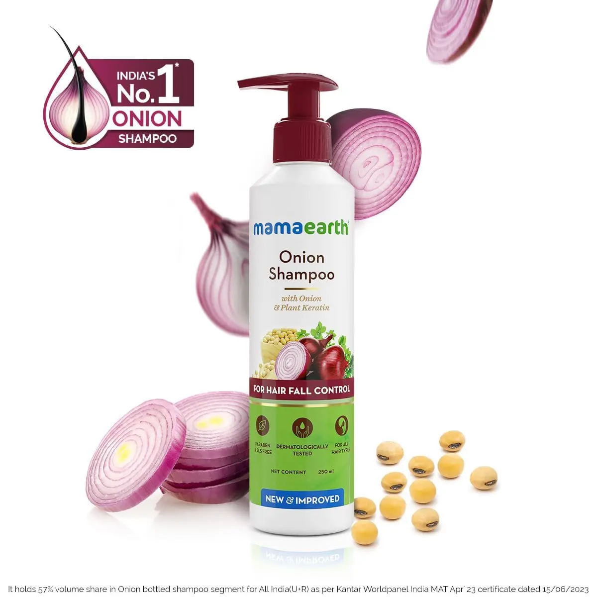 Mamaearth Onion Shampoo for Hair Growth and Hair Fall Control with Onion Oil and Plant Keratin - Image 3