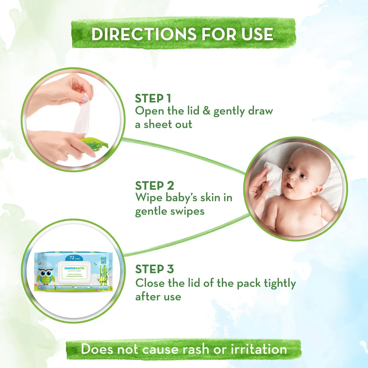 Mamaearth Organic Bamboo Based Baby Wipes 72 pcs - Image 4