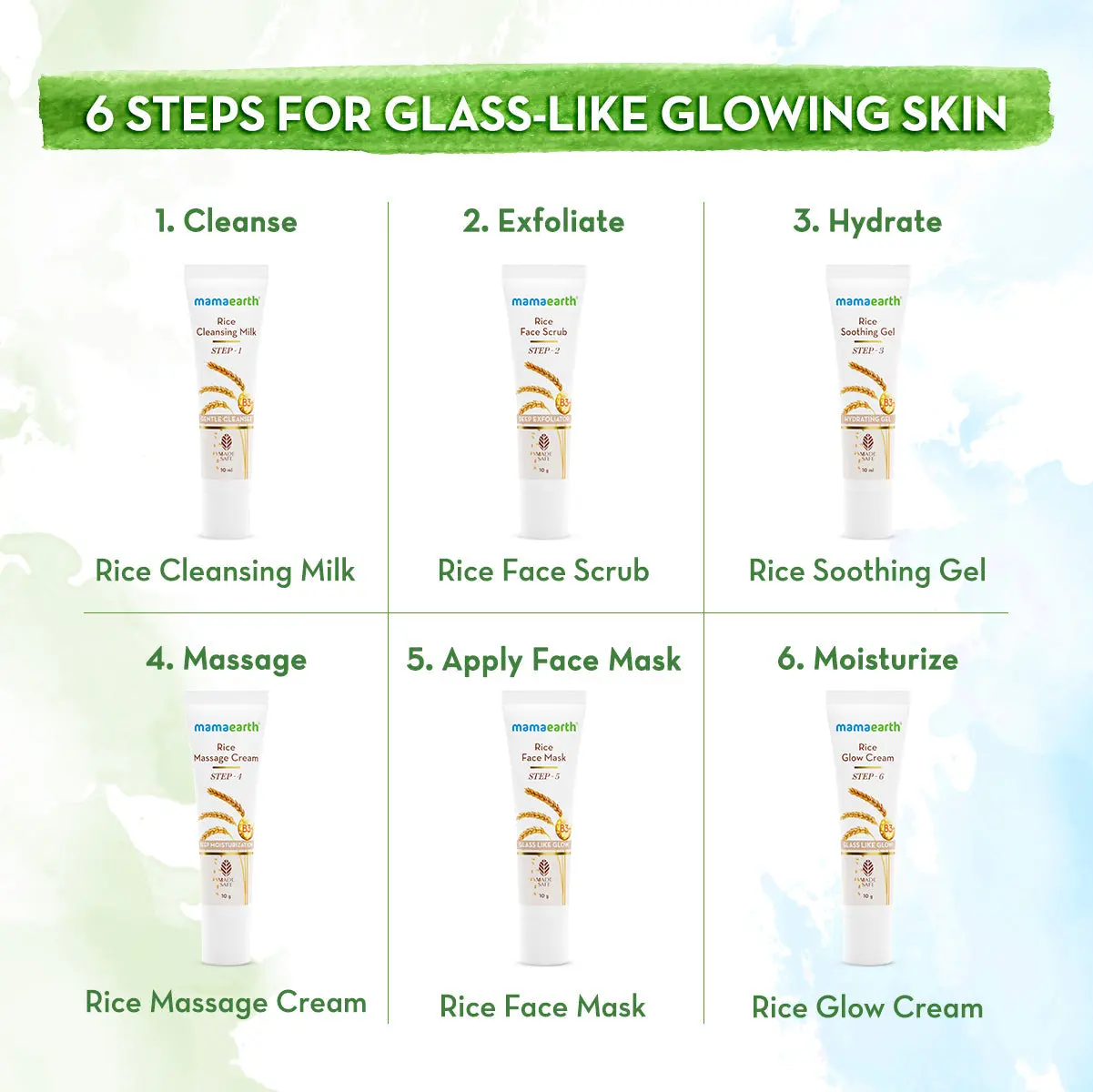 Home Facial Kit with Rice Water for Glowing Skin Care Routine - Image 5