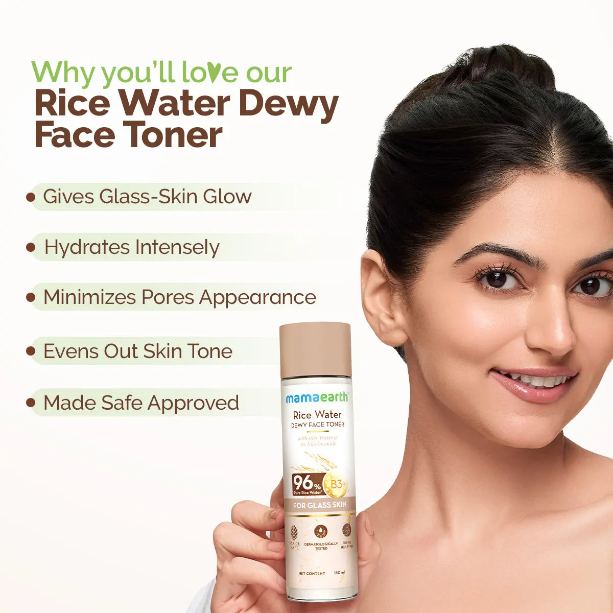 Mamaearth Rice Water Dewy Face Toner 150 ml - Image 3
