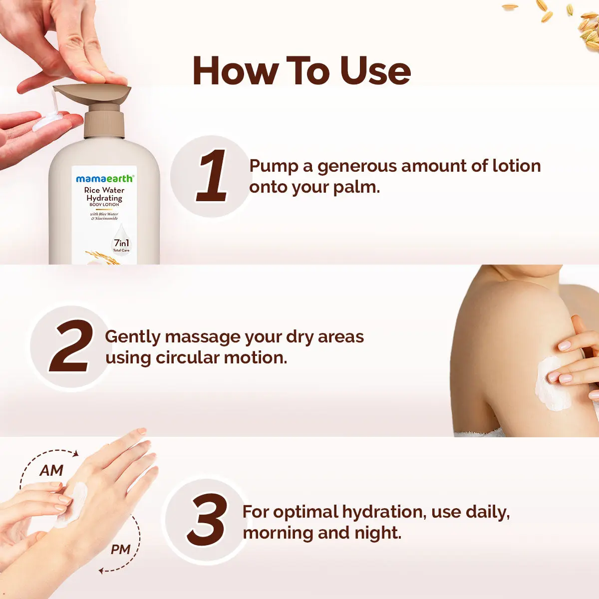 Mamaearth Rice Water Hydrating Body Lotion 400 ml - Image 5