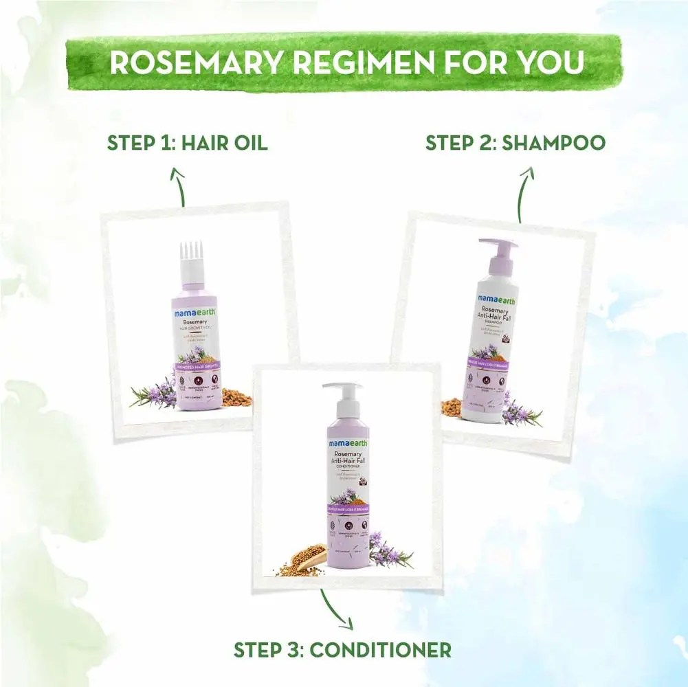 Rosemary Hair Oil 150ml & Anti-Hair Fall Shampoo 250ml with Methi Dana-Combo - Image 5