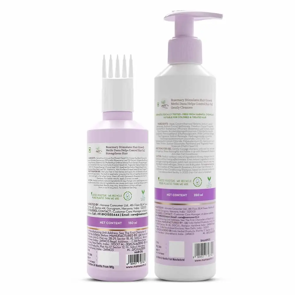 Rosemary Hair Oil 150ml & Anti-Hair Fall Shampoo 250ml with Methi Dana-Combo - Image 7