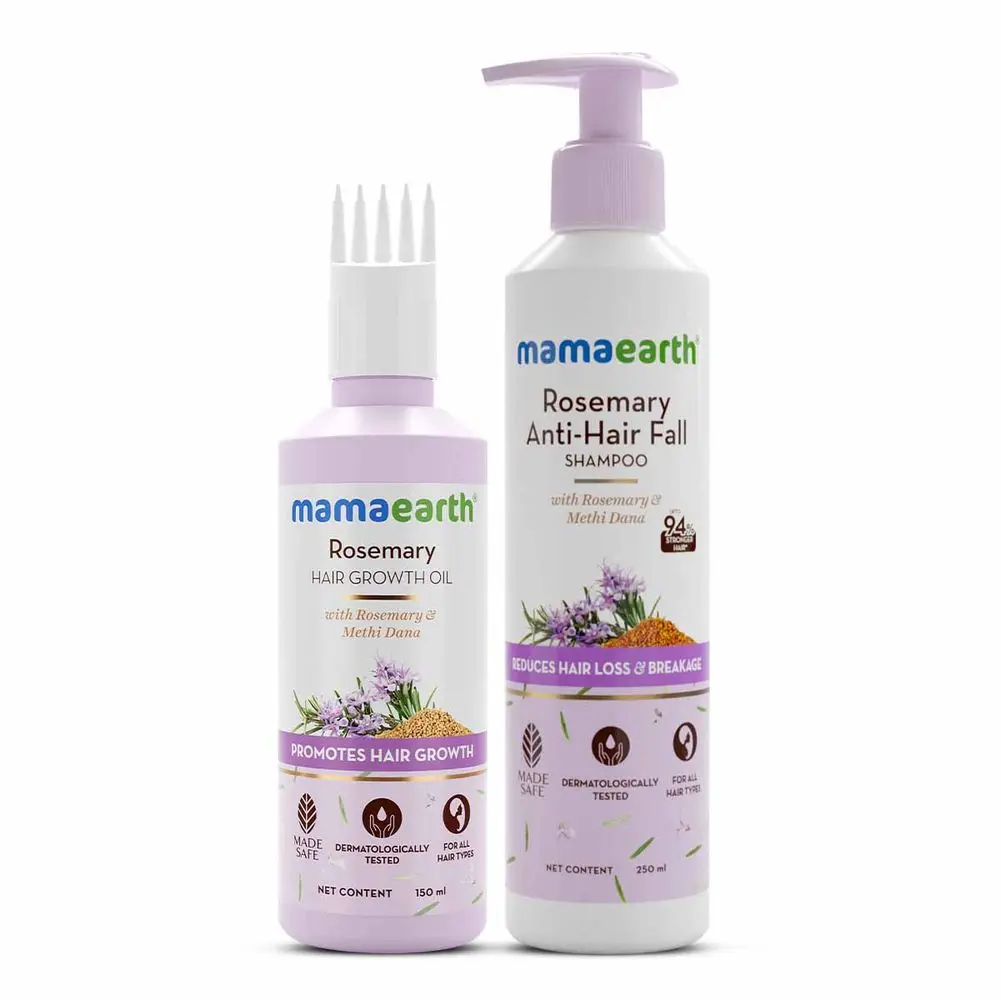 Rosemary Hair Oil 150ml & Anti-Hair Fall Shampoo 250ml with Methi Dana-Combo - Image 8