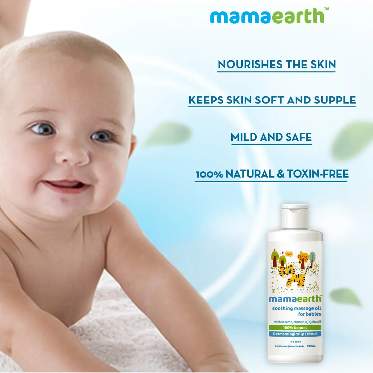 Mamaearth Soothing Massage Oil for Babies with Sesame Almond & Jojoba Oil 200 ml - Image 3