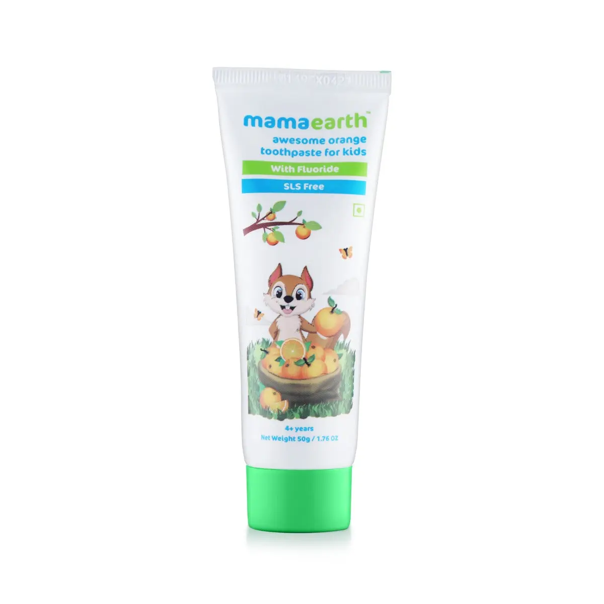 Mamaearth Sulfate Free Awesome Orange Toothpaste For Kids With Fluoride 50 gm - Image 8