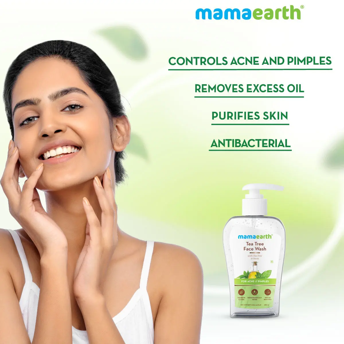 Mamaearth Tea Tree Face wash For Acne & Pimples 250 ml - Image 4