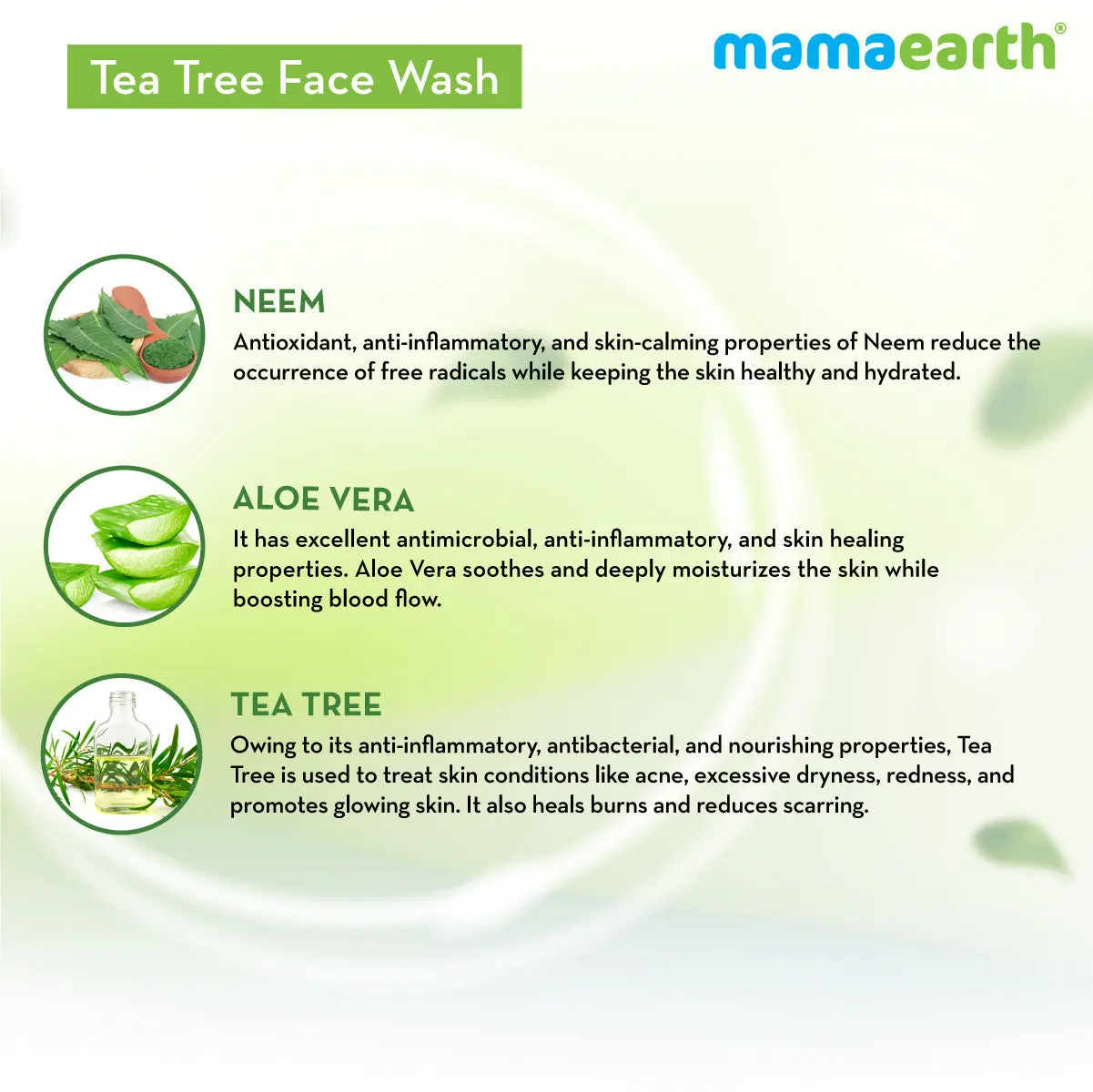 Mamaearth Tea Tree Face wash For Acne & Pimples 250 ml - Image 5