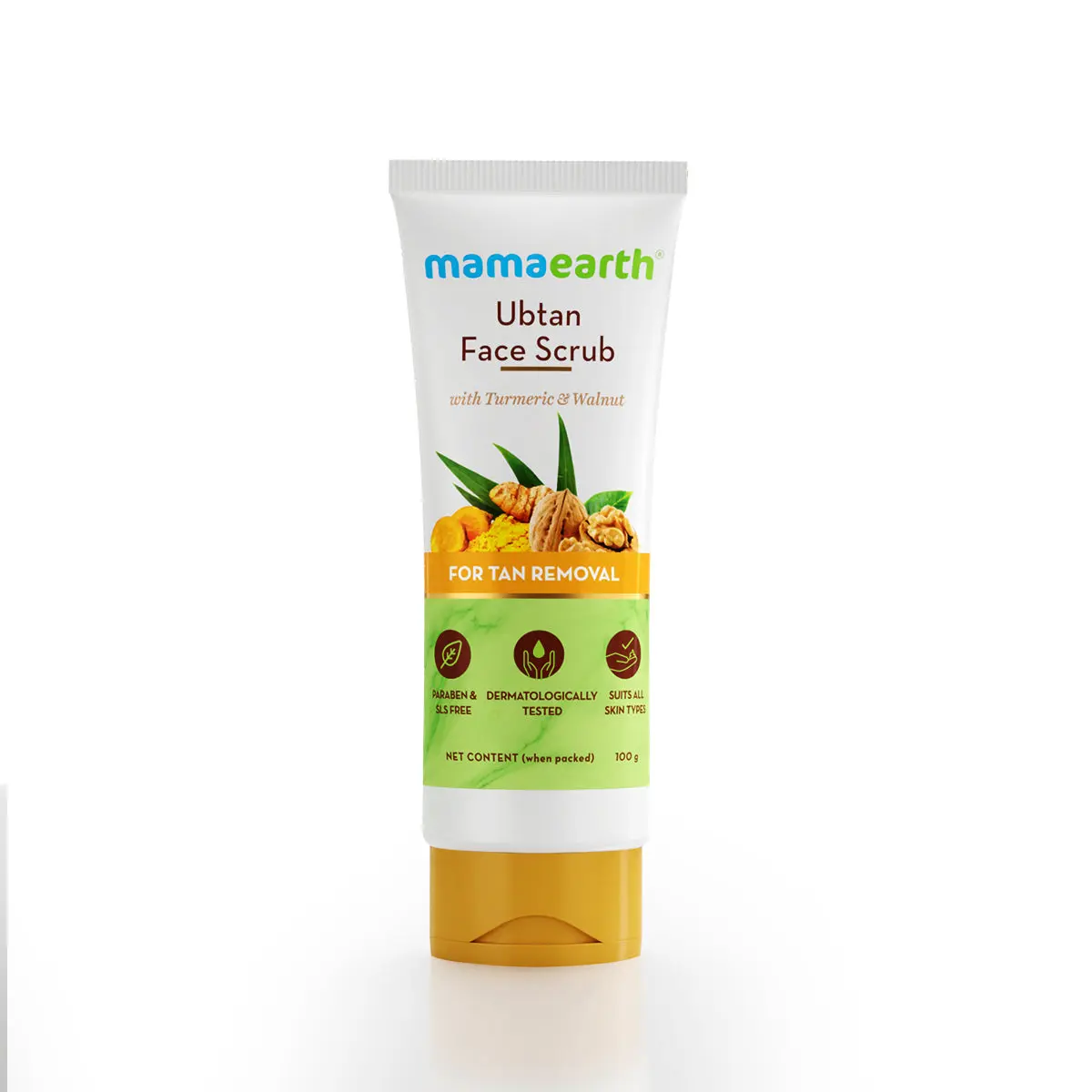 Mamaearth Ubtan Face Scrub with Turmeric & Walnut for Tan Removal 100 gm - Image 8