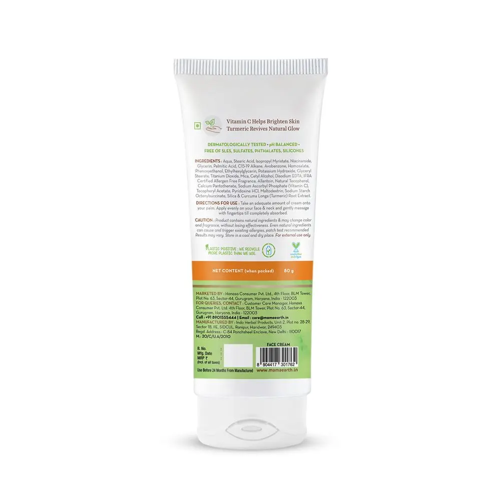 Mamaearth Vitamin C Daily Glow Face Cream With Vitamin C & Turmeric for Skin Illumination 80 gm - Image 9