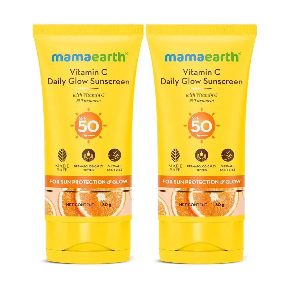 Mamaearth Vitamin C Daily Glow Sunscreen with Vitamin C & Turmeric for Sun Protection & Glow - Image 12