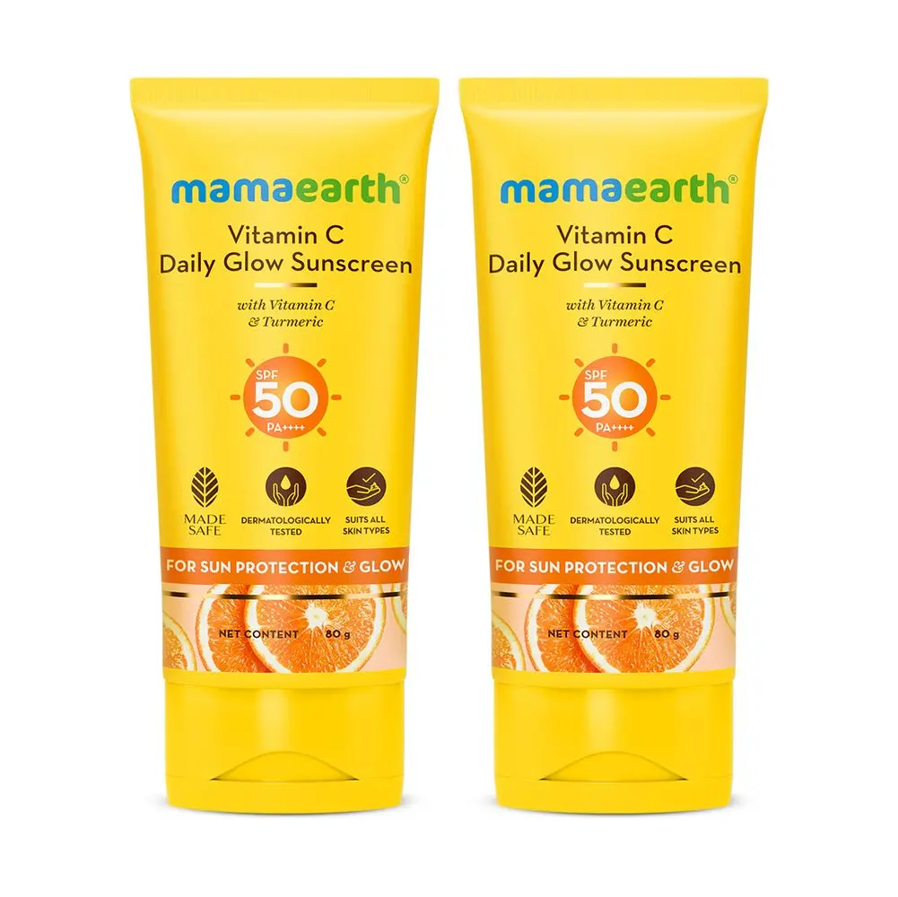 Mamaearth Vitamin C Daily Glow Sunscreen with Vitamin C & Turmeric for Sun Protection & Glow - Image 14