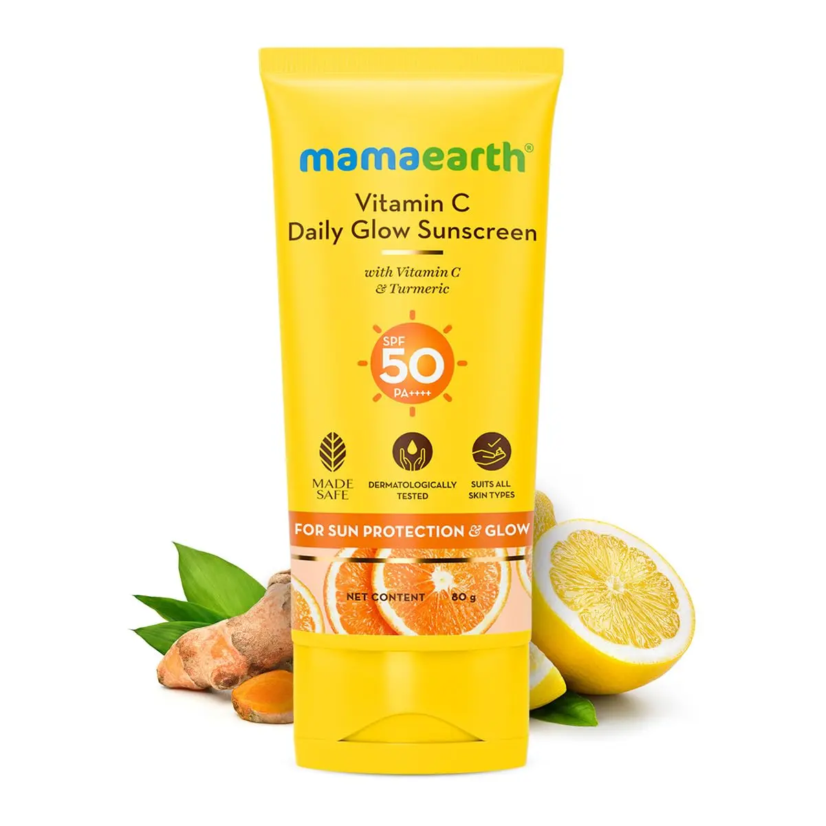 Mamaearth Vitamin C Daily Glow Sunscreen with Vitamin C & Turmeric for Sun Protection & Glow - Image 7