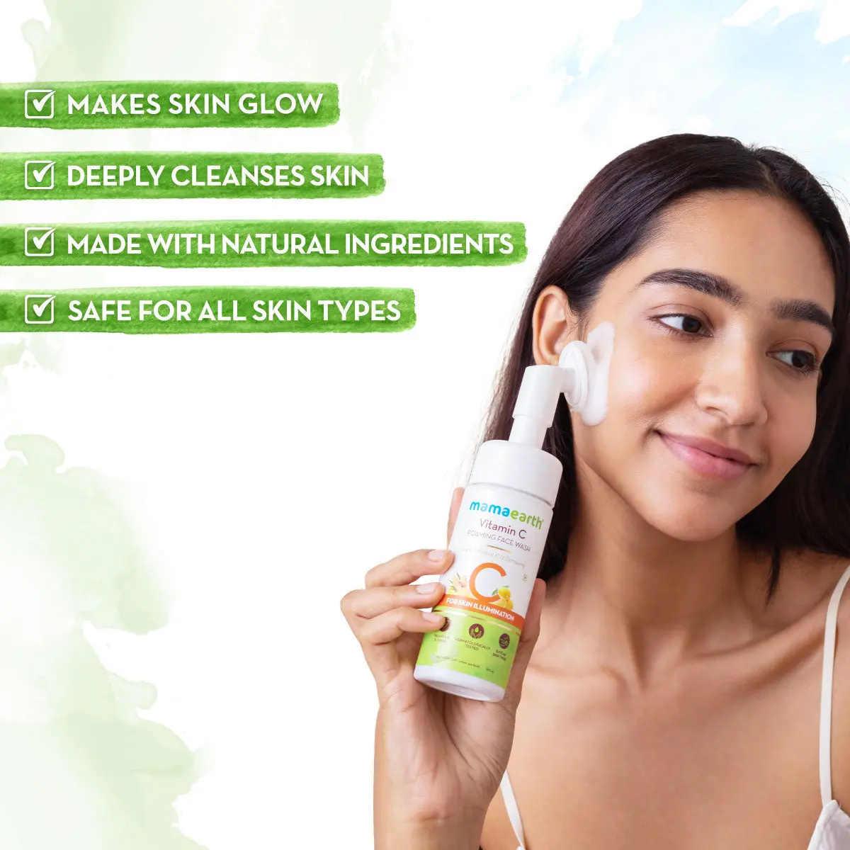 Mamaearth Vitamin C Foaming Face Wash - Image 3