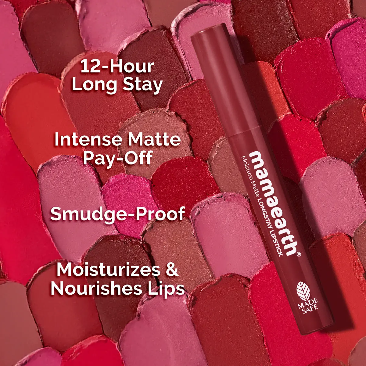 Moisture Matte Long Stay Lipstick 20 Red Caramel - Image 3