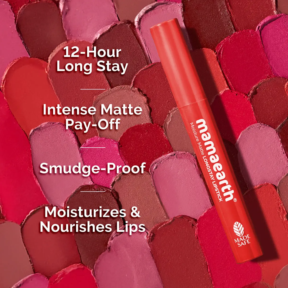 Moisture Matte Longstay Lipstick - 06 Melon Red - Image 4