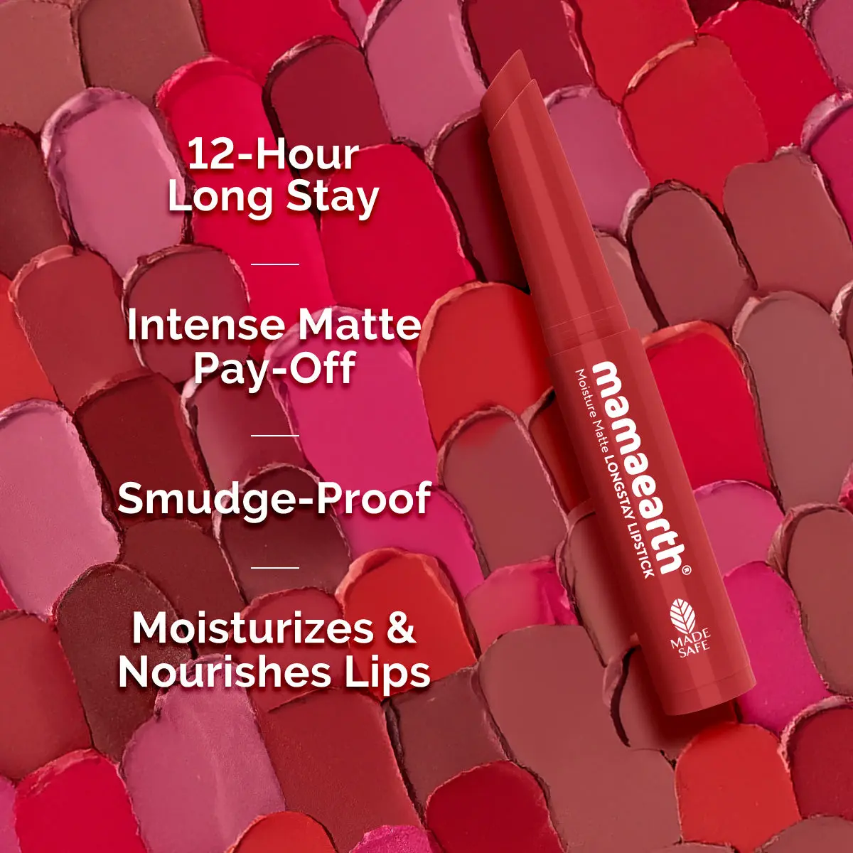 Moisture Matte Longstay Lipstick 07 Raspberry Scarlet - Image 3