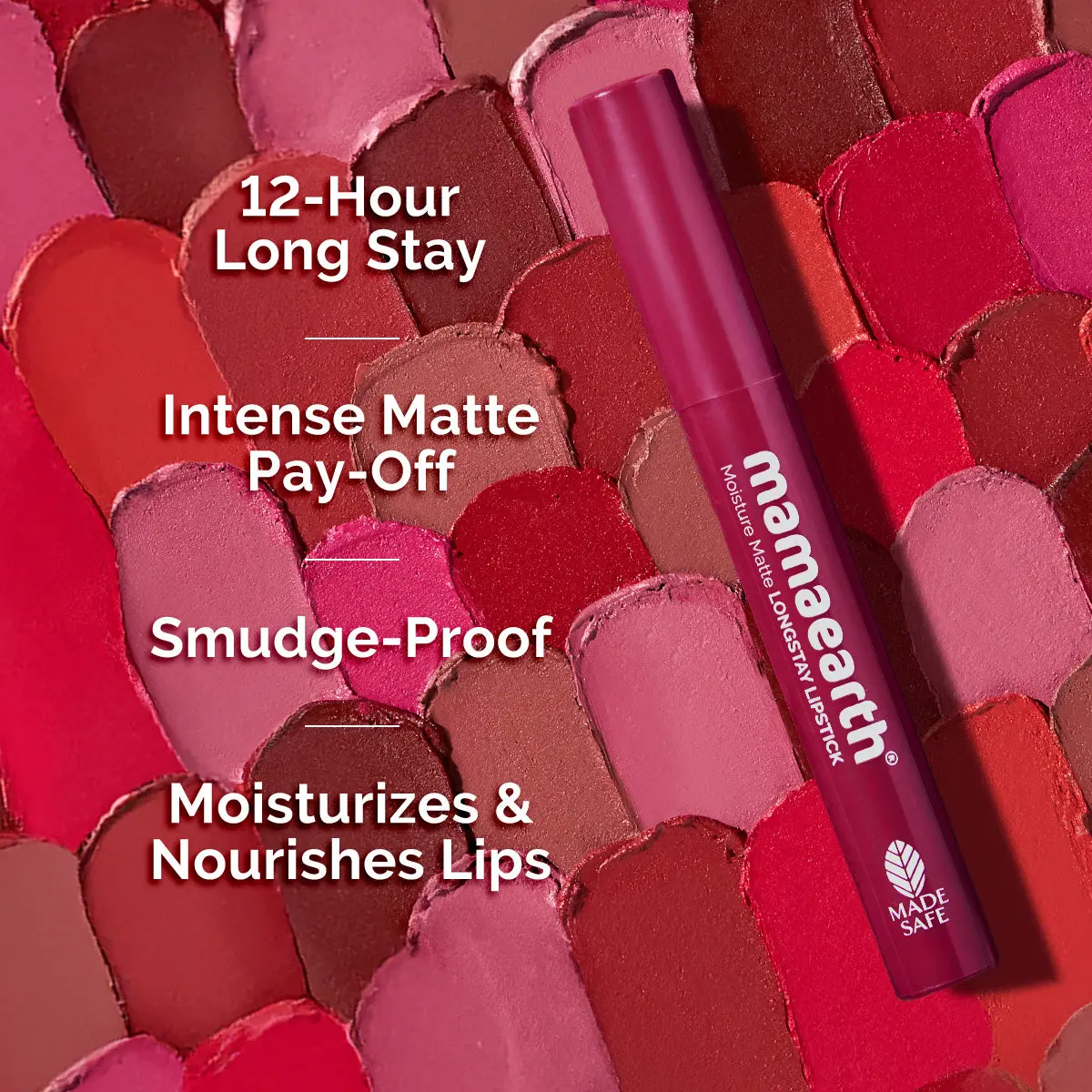 Moisture Matte Longstay Lipstick - 12 Berrylicious Magenta - Image 4