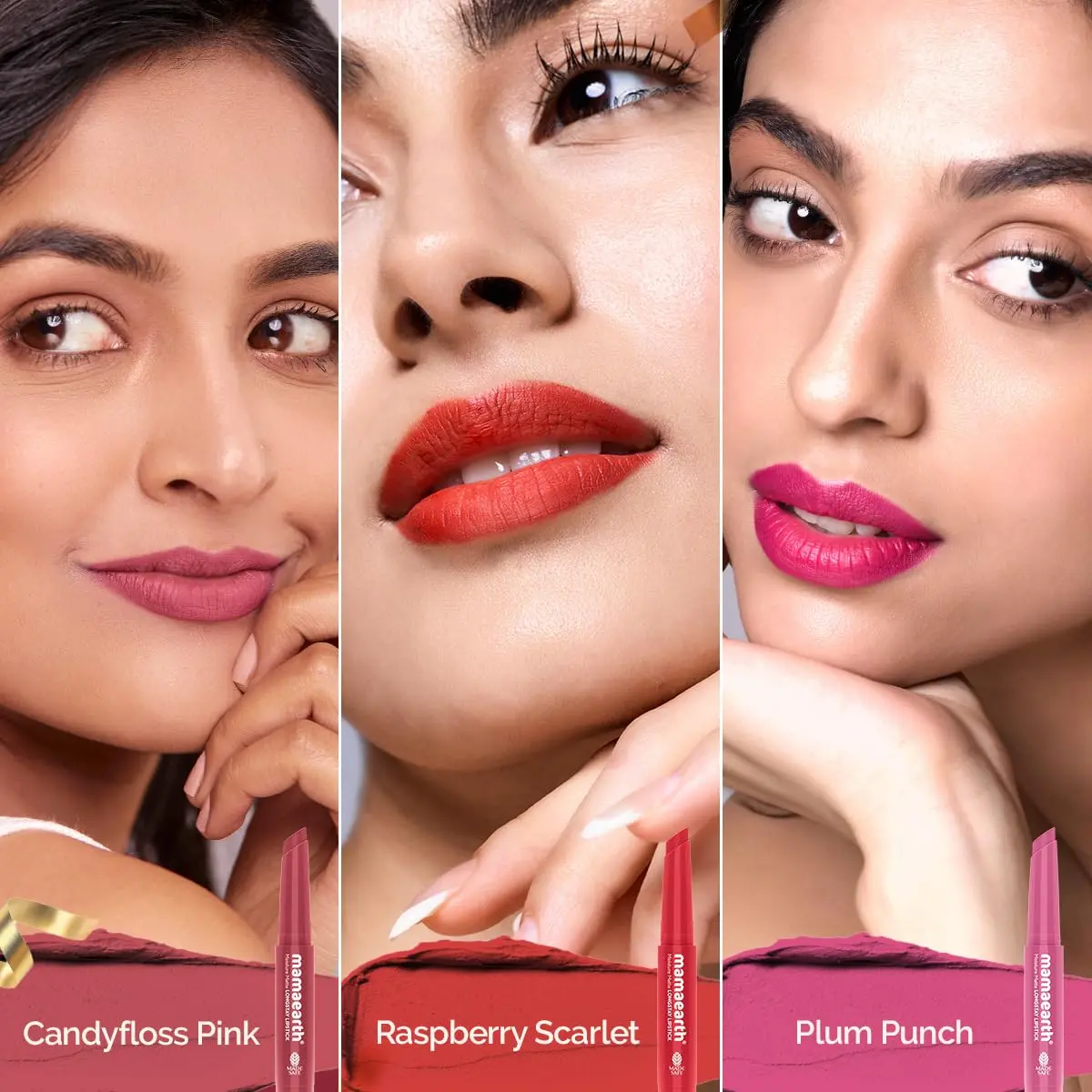 Moisture Matte Longstay Lipstick Pack Of 3 Minis - Bright And Bold (0.7 Gm Each) - Image 7