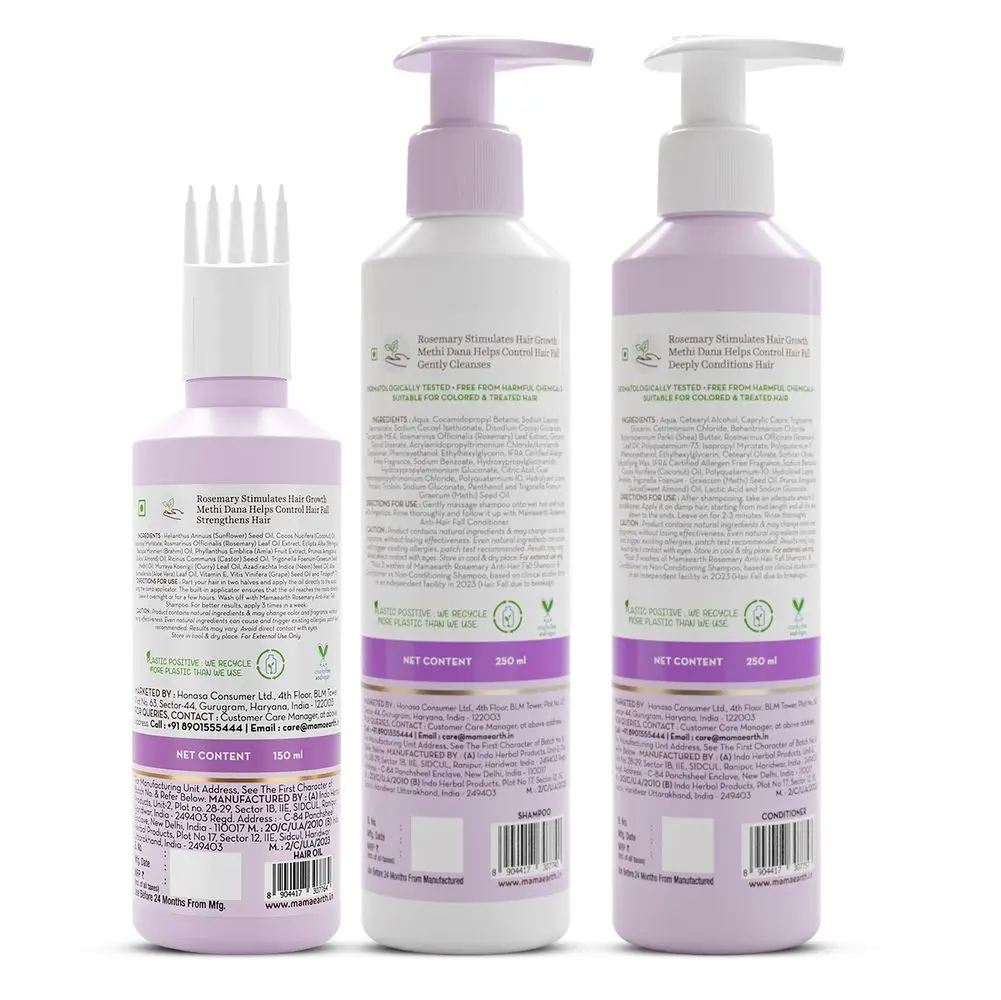 Rosemary HairCare Kits – Shampoo 250ml, Conditioner 250ml & Hair Oil 100ml - Image 7
