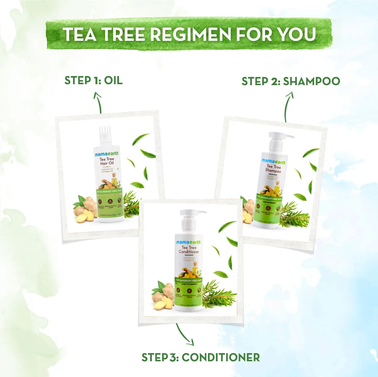 Tea Tree Conditioner With Tea Tree & Ginger Oil For Dandruff Free Hair - Image 6