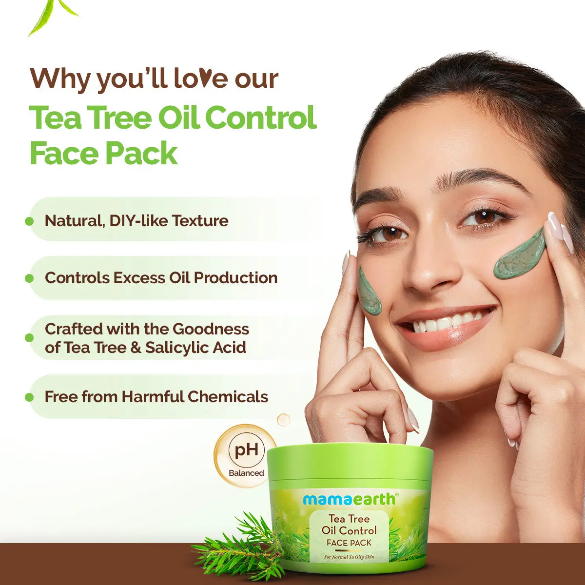 Tea Tree Oil Control Face Pack - Image 2
