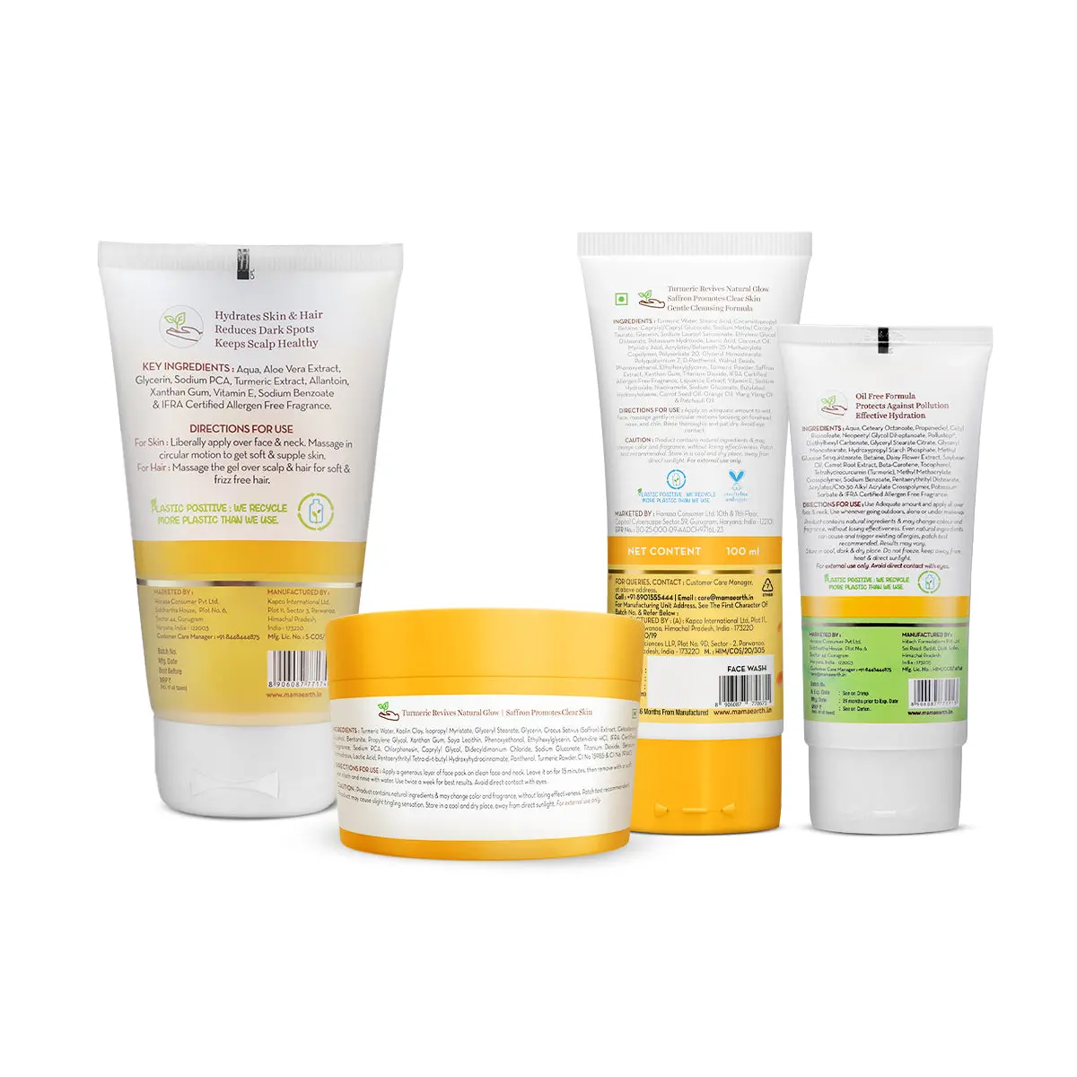 Natural Face Glow Combo-Face Wash 100ml , Face Cream 50g , Face Mask 200gms & Aloe Vera Gel 150 ml - Image 7